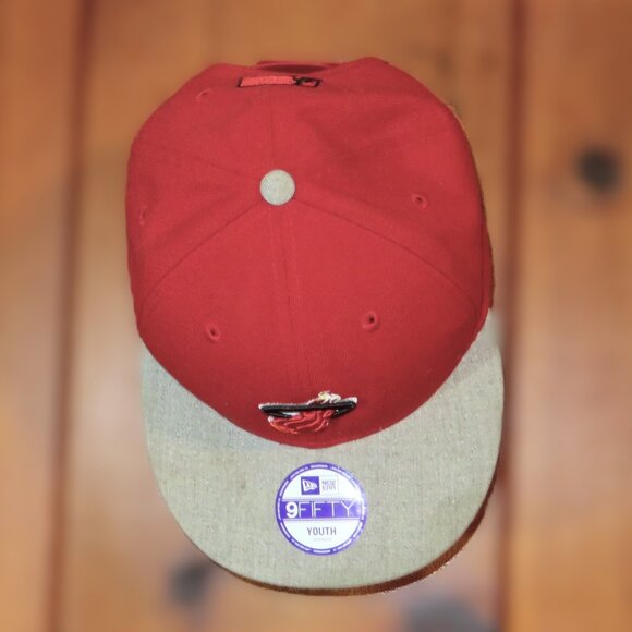 New NBA Miami Heat Youth Vintage New Era 9Fifty Snapback Cap Gray Red Classics - Picture 2 of 10
